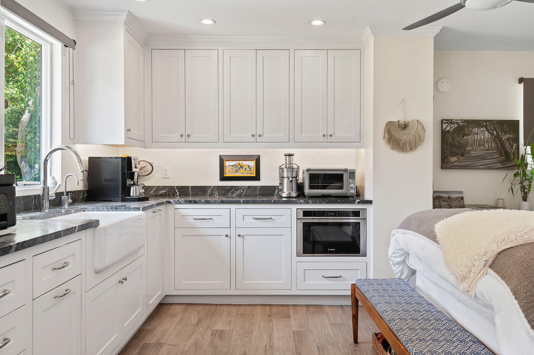 756 Hot Springs Road Montecito, CA 93108 - Photo 23 of 32 a kitchen with cabinets appliances and a window