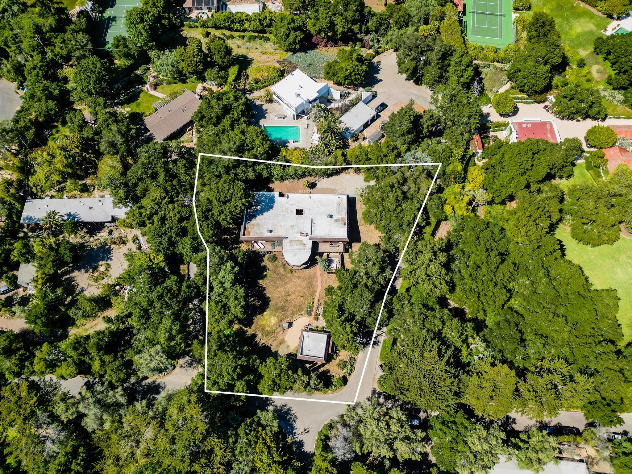 756 Hot Springs Road Montecito, CA 93108 - Photo 3 of 32 a bird view of building