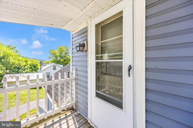 a view of front door of house