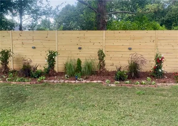 a backyard of a house
