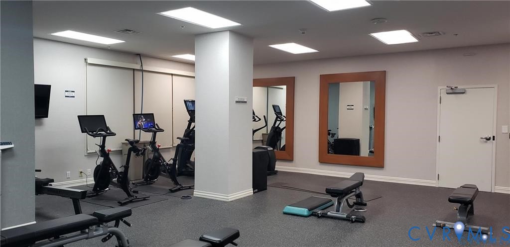 230 North 6th Street, Unit U318 Richmond, VA 23219 - Photo 22 of 24 a view of a room with gym equipment
