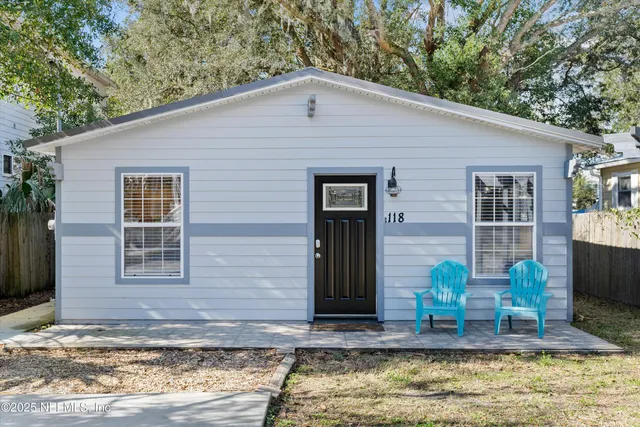 an aerial view of multiple house