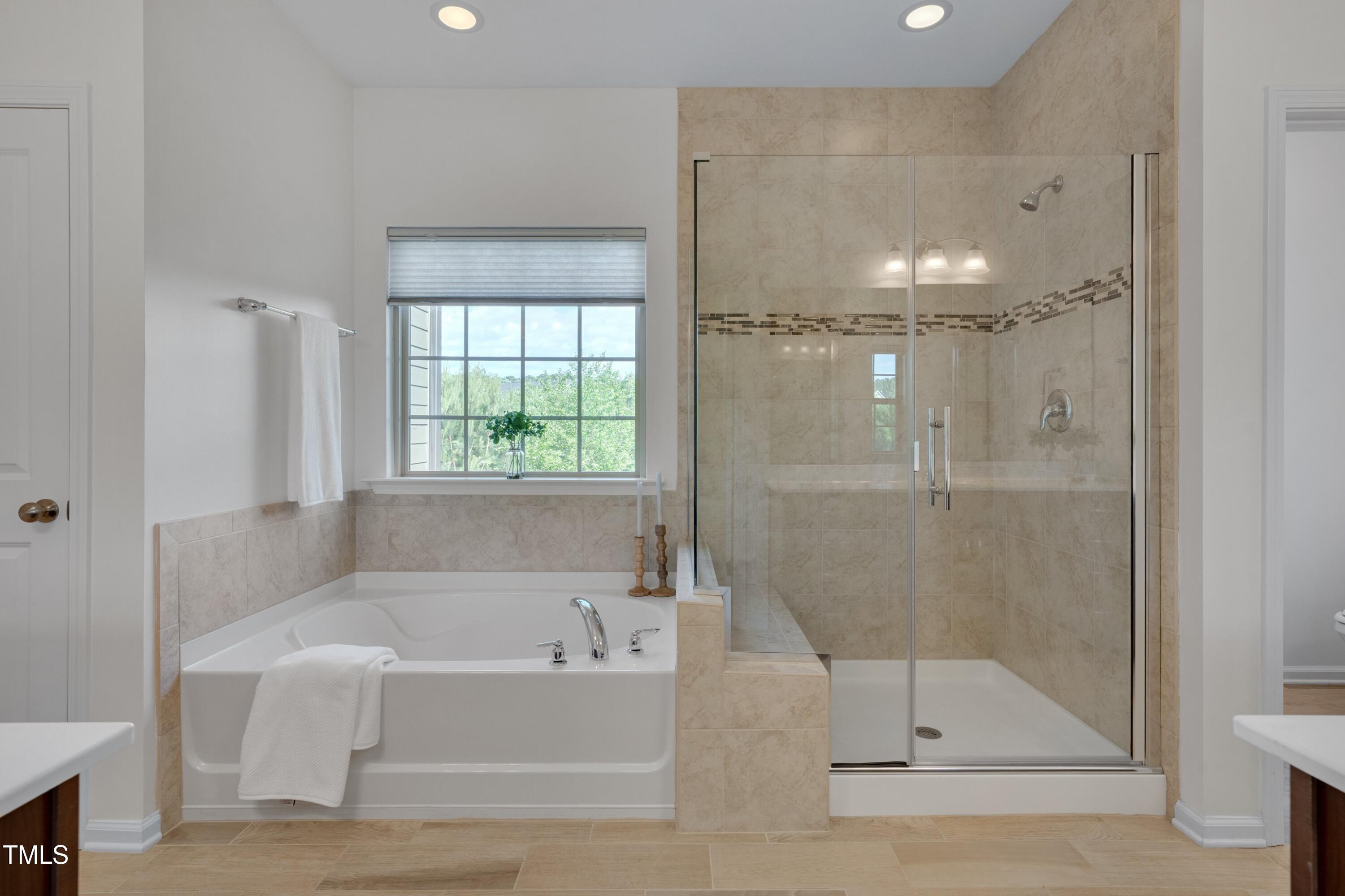 1680 Mint River Drive Apex, NC 27502 - Photo 28 of 47 Garden tub and shower