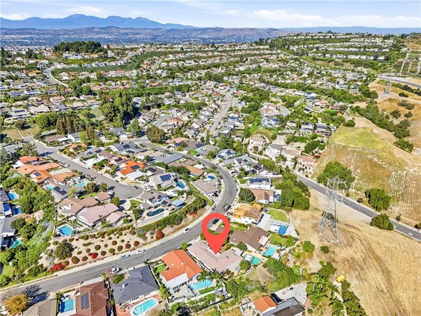 an aerial view of multiple house