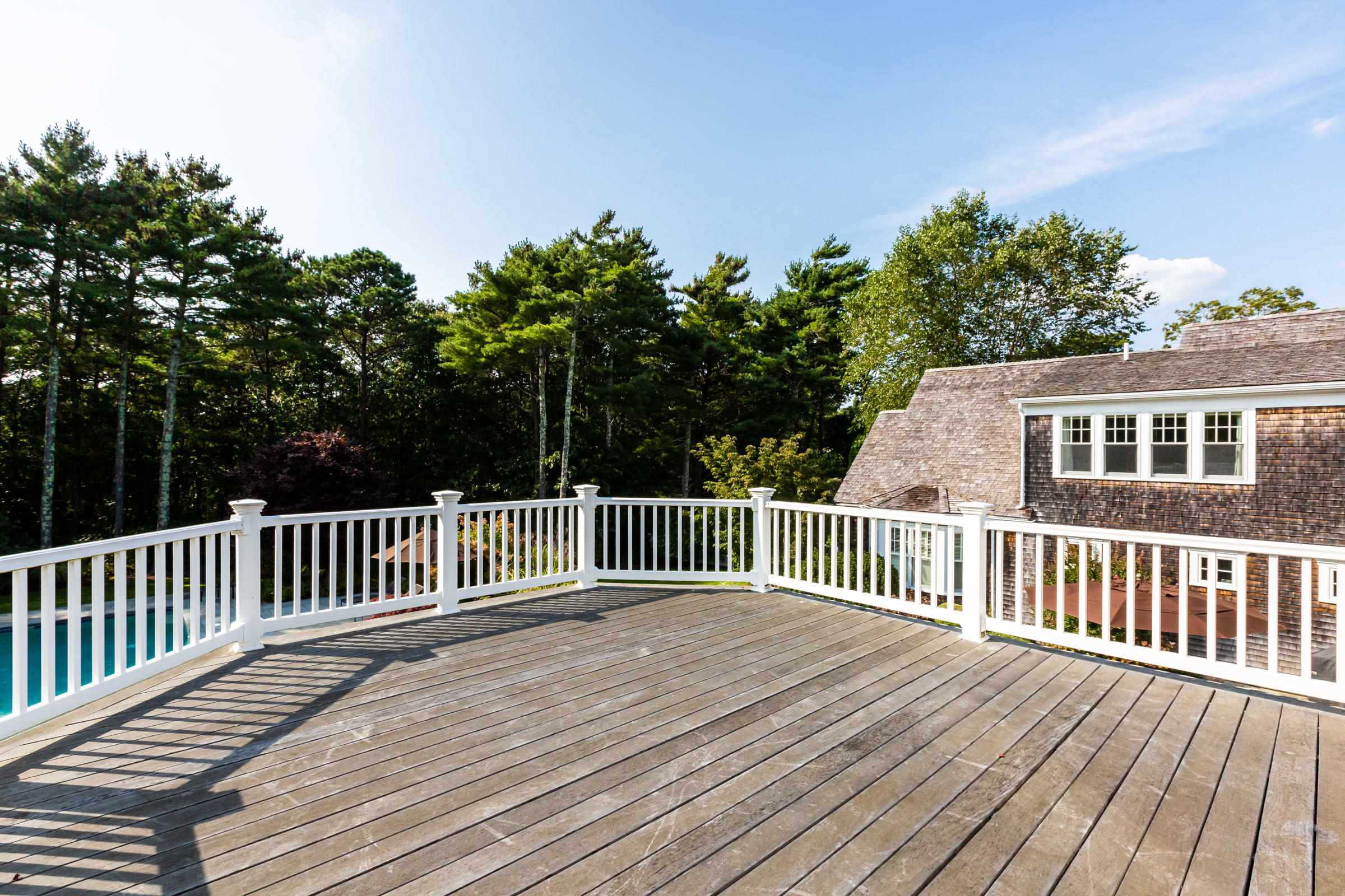 350 Windswept Way Osterville, MA 02655 - Photo 34 of 47 a view of deck with wooden floor and fence