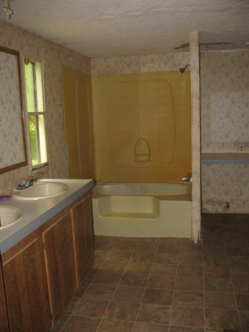 599 Rocky Creek Road Forsyth, GA 31029 - Photo 6 of 9 a bathroom with a granite countertop sink a toilet and bathtub