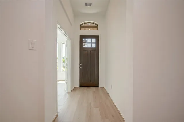 a view of a livingroom with a window