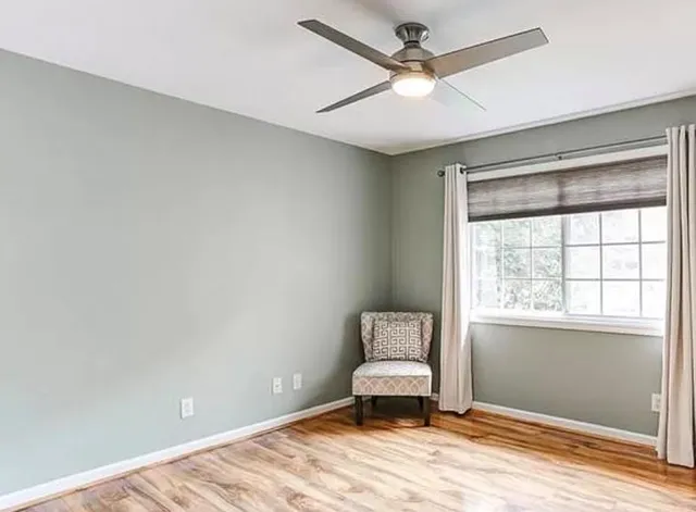 a living room with a window