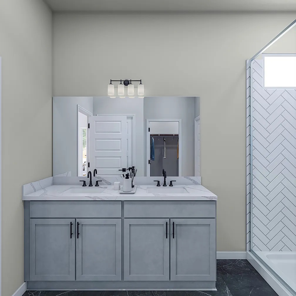 1141 Willie Rnch Way Leander, TX 78641 - Photo 11 of 21 Double vanity with sleek fixtures offers a blend of functionality and refined style.