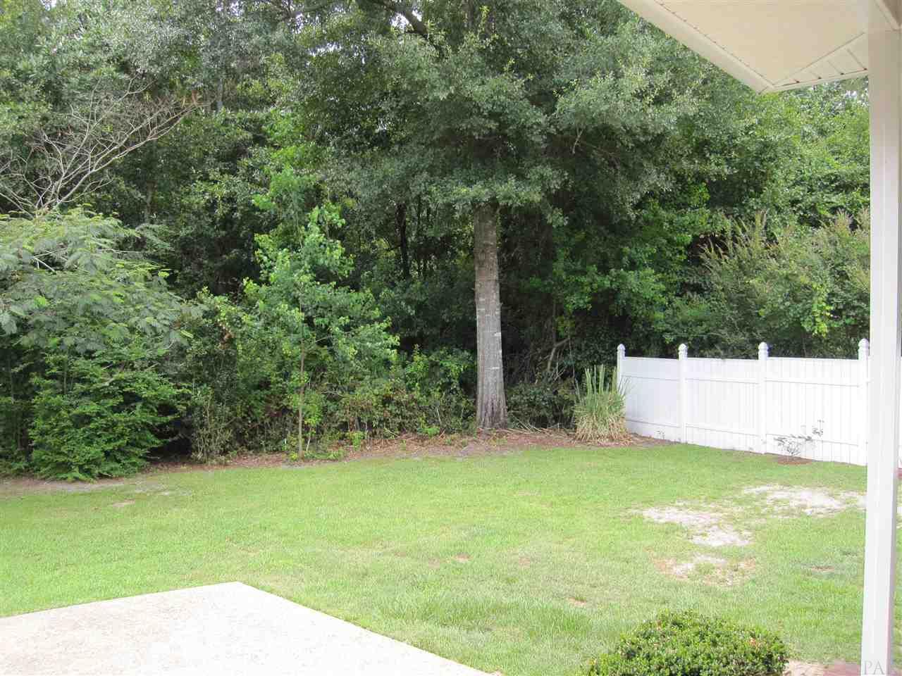 3575 Haley Way Pace, FL 32571 - Photo 46 of 50 hand side of the backyard from the covered porch.