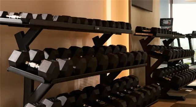 a view of a balcony with furniture