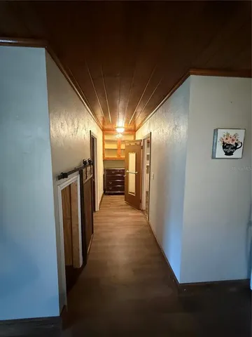 a view of a hallway with hallway