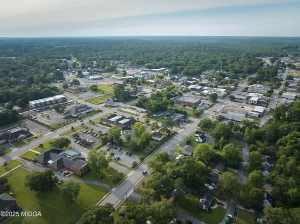 an aerial view of multiple house