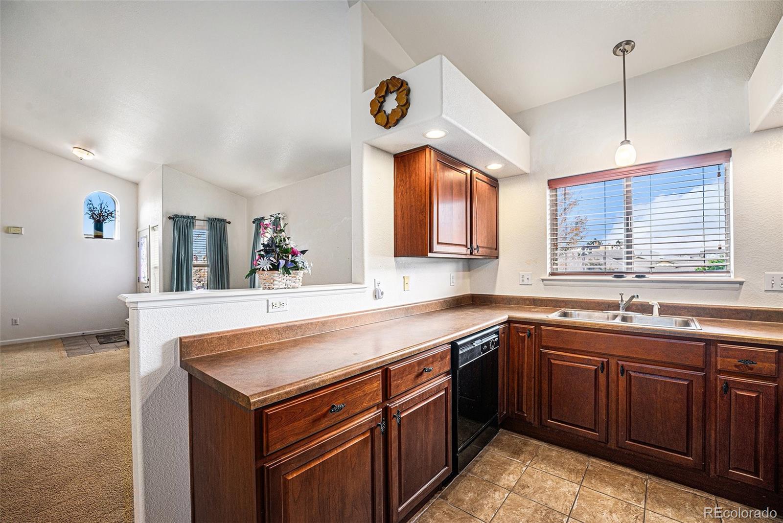 5800 Tower Road, Unit 505 Denver, CO 80249 - Photo 9 of 24 a kitchen with a sink a counter space cabinets and stainless steel appliances