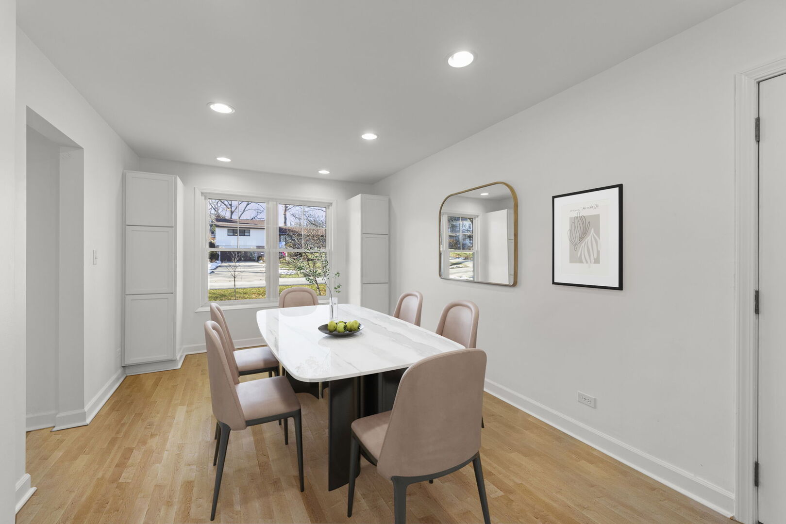 291 Spring Avenue Glen Ellyn, IL 60137 - Photo 13 of 35 a view of a dining room with furniture and wooden floor