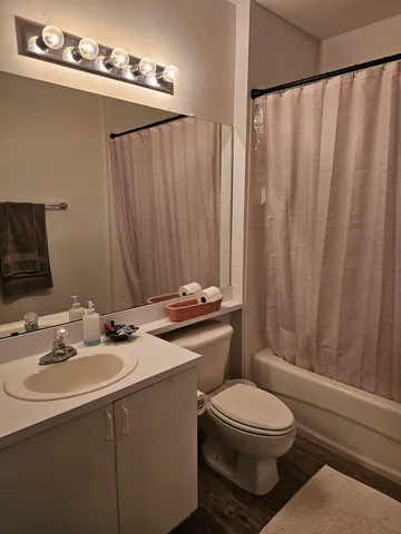 a bathroom with a toilet a sink and a mirror