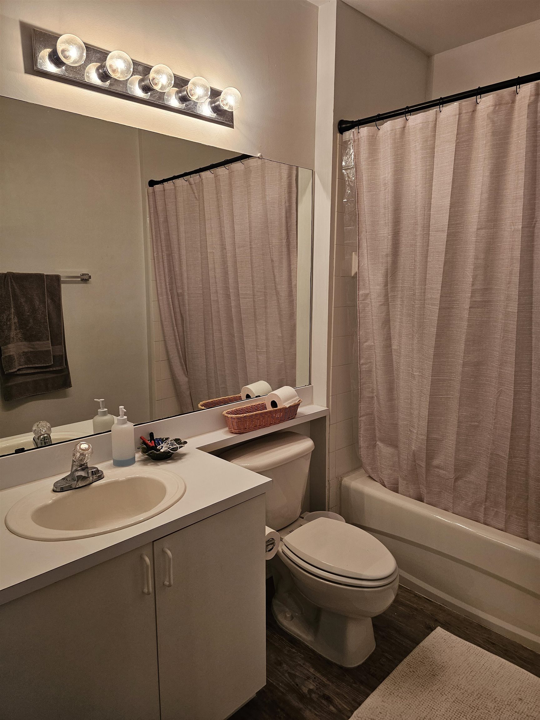 605 Fairway Drive, Unit 307 St. Augustine, FL 32084 - Photo 6 of 16 a bathroom with a toilet a sink and a mirror
