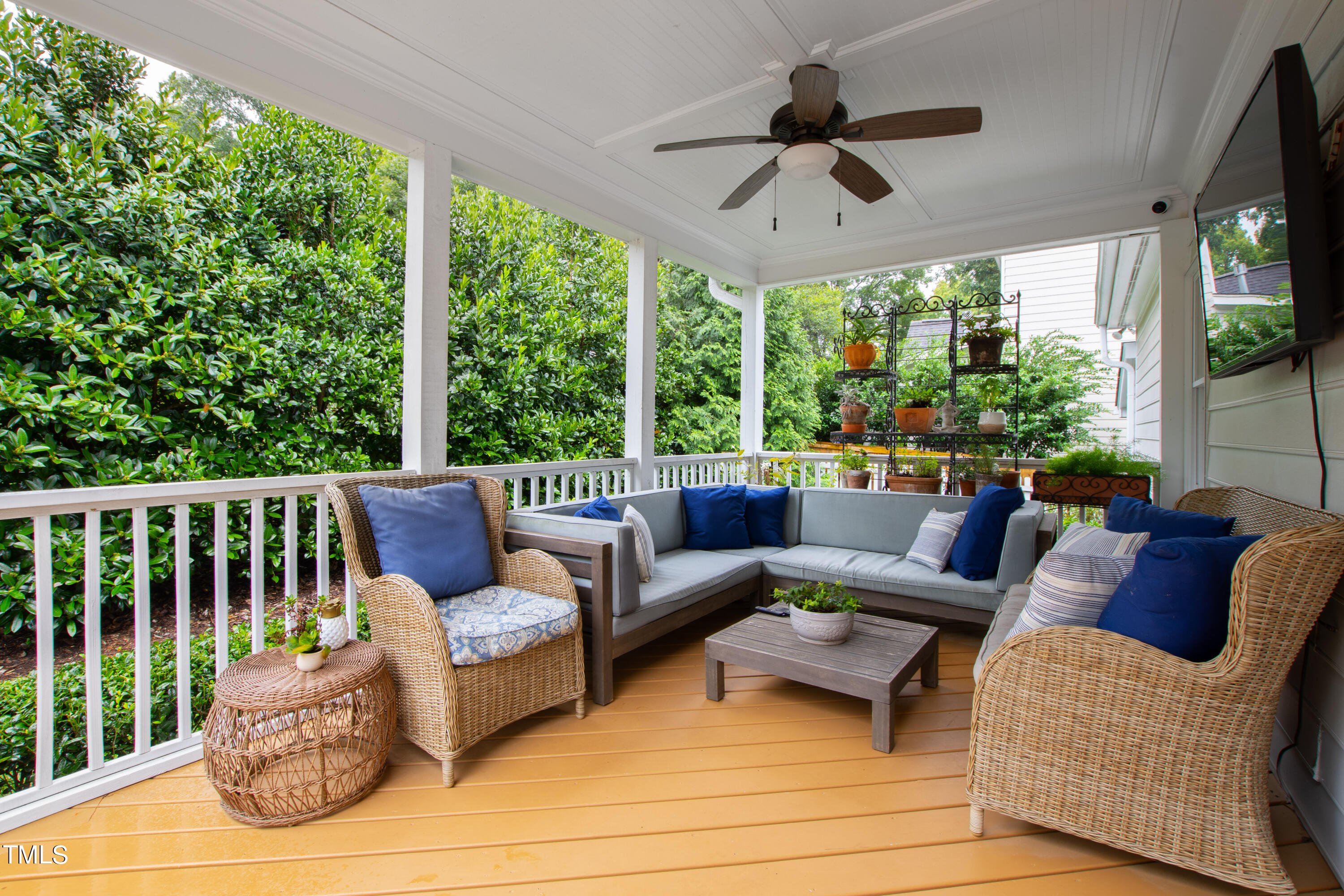 1816 Ridley Street Raleigh, NC 27608 - Photo 5 of 40 a outdoor living space with furniture and a garden