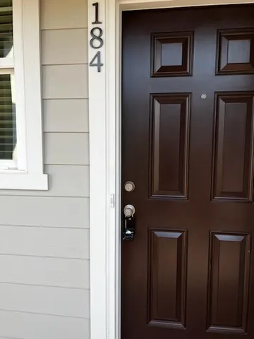 a view of front door of house