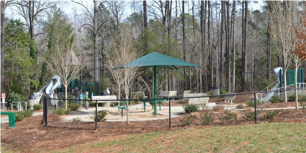 13028 Saxon Way Raleigh, NC 27613 - Photo 19 of 21 There is a private neighborhood path leading to the park. Strickland Road Neighborhood Park