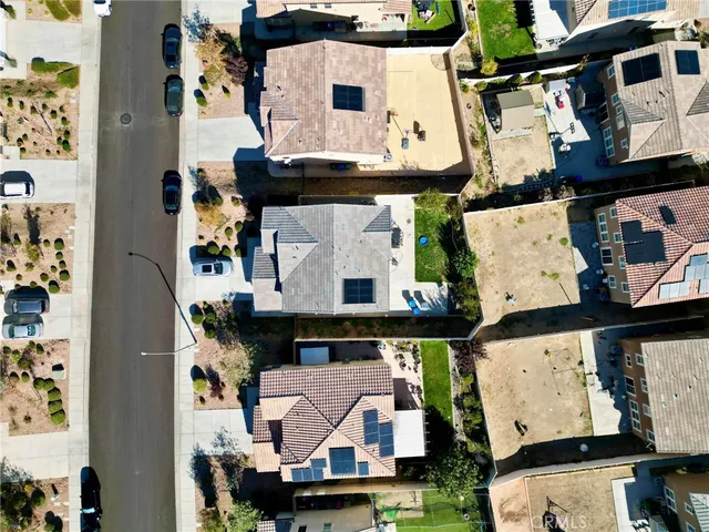 an aerial view of multiple house
