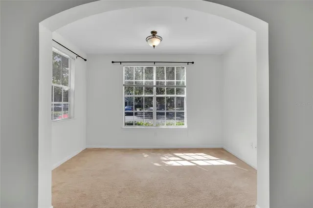 a view of empty room with a window