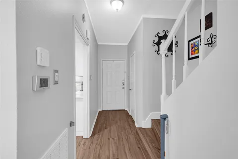 a view of front door with hallway