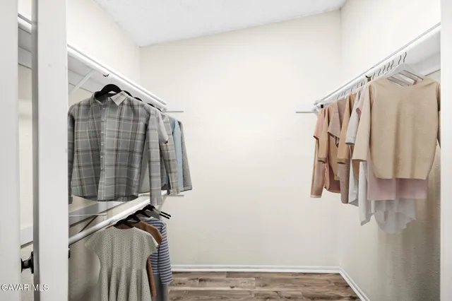 a view of a walk in closet
