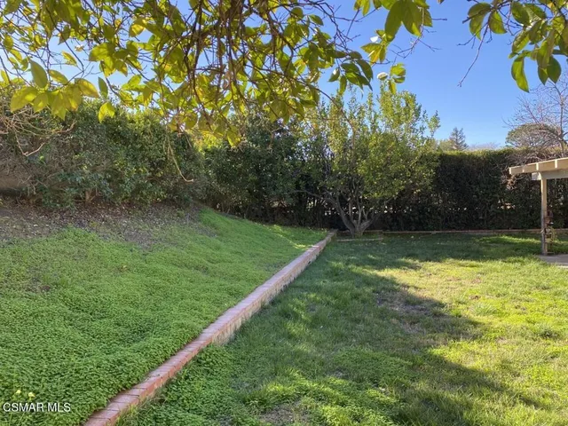 a view of a backyard with a small park