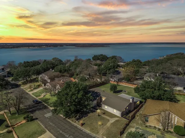 an aerial view of residential house with outdoor space