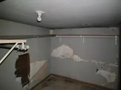 a view of a livingroom from a hallway