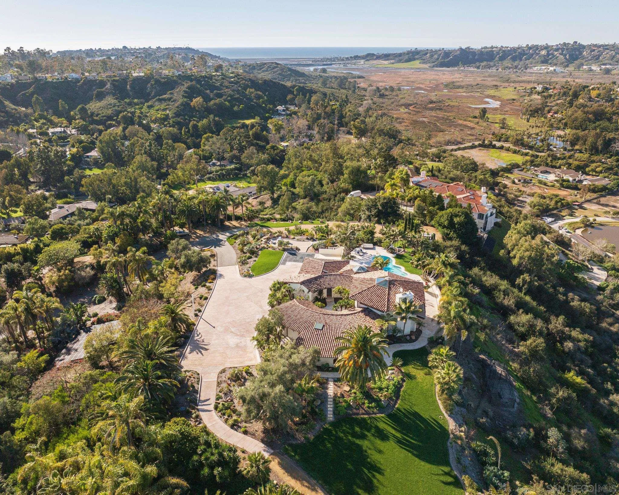 4560 Via Gaviota Rancho Santa Fe, CA 92067 - Photo 26 of 28 an aerial view of residential house with outdoor space and river