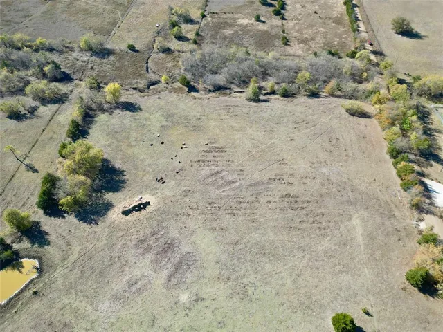 a view of a dry yard with white house
