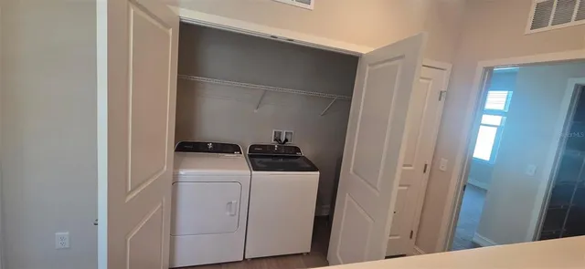 a room with storage and utility