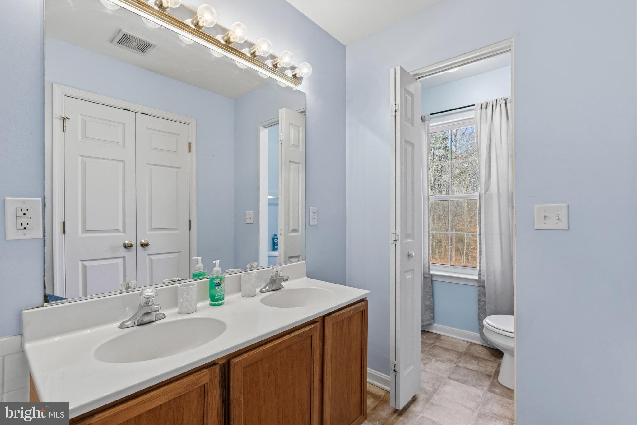 9279 Inaugural Drive King George, VA 22485 - Photo 16 of 30 a bathroom with a sink double vanity and a toilet