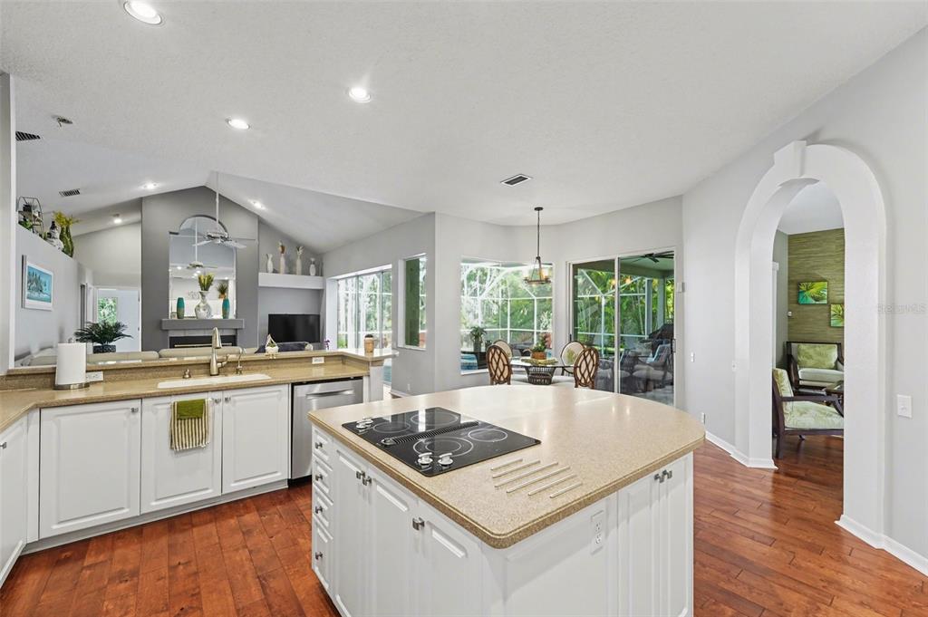 4491 Fallbrook Boulevard Palm Harbor, FL 34685 - Photo 14 of 46 a kitchen with a stove a sink and a refrigerator