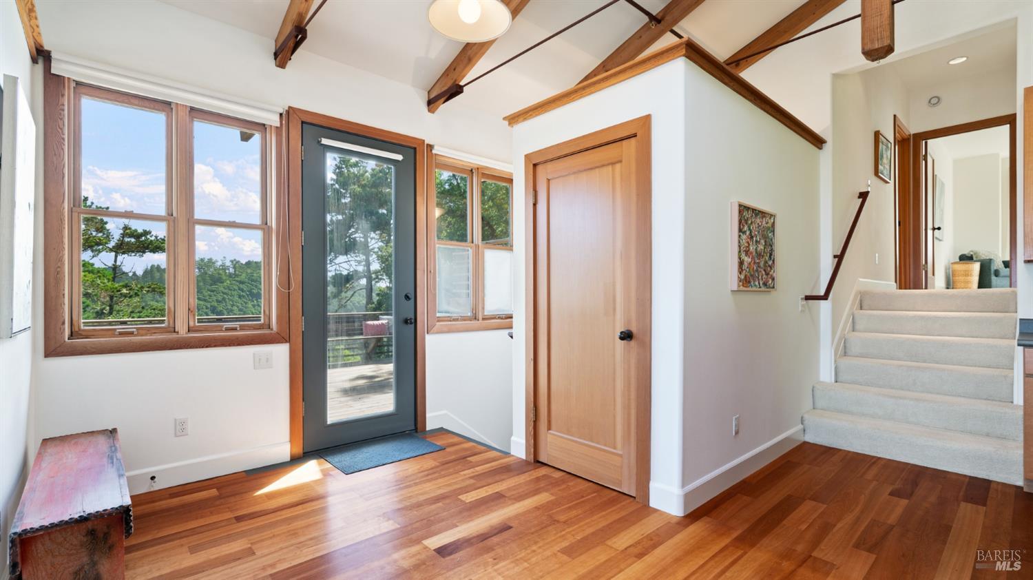 90 Dover Road Inverness, CA 94937 - Photo 14 of 54 Steps lead to the bedrooms and baths, plus a lower level flexible room