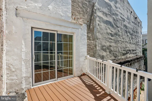 a view of wooden deck