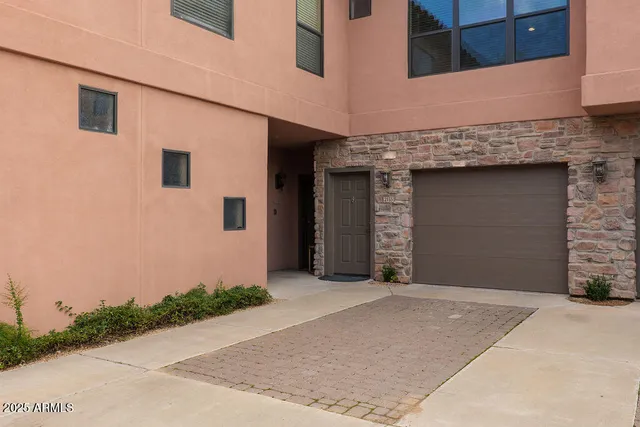 a front view of a building