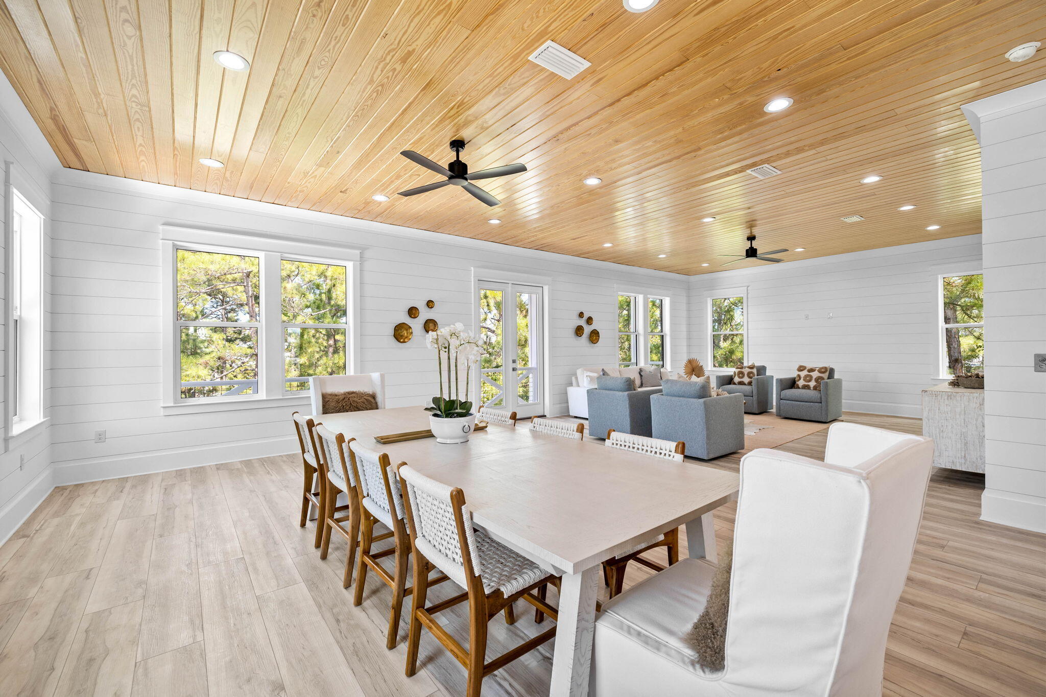 169 Baird Road Santa Rosa Beach, FL 32459 - Photo 20 of 93 a view of a dining room with furniture window and wooden floor