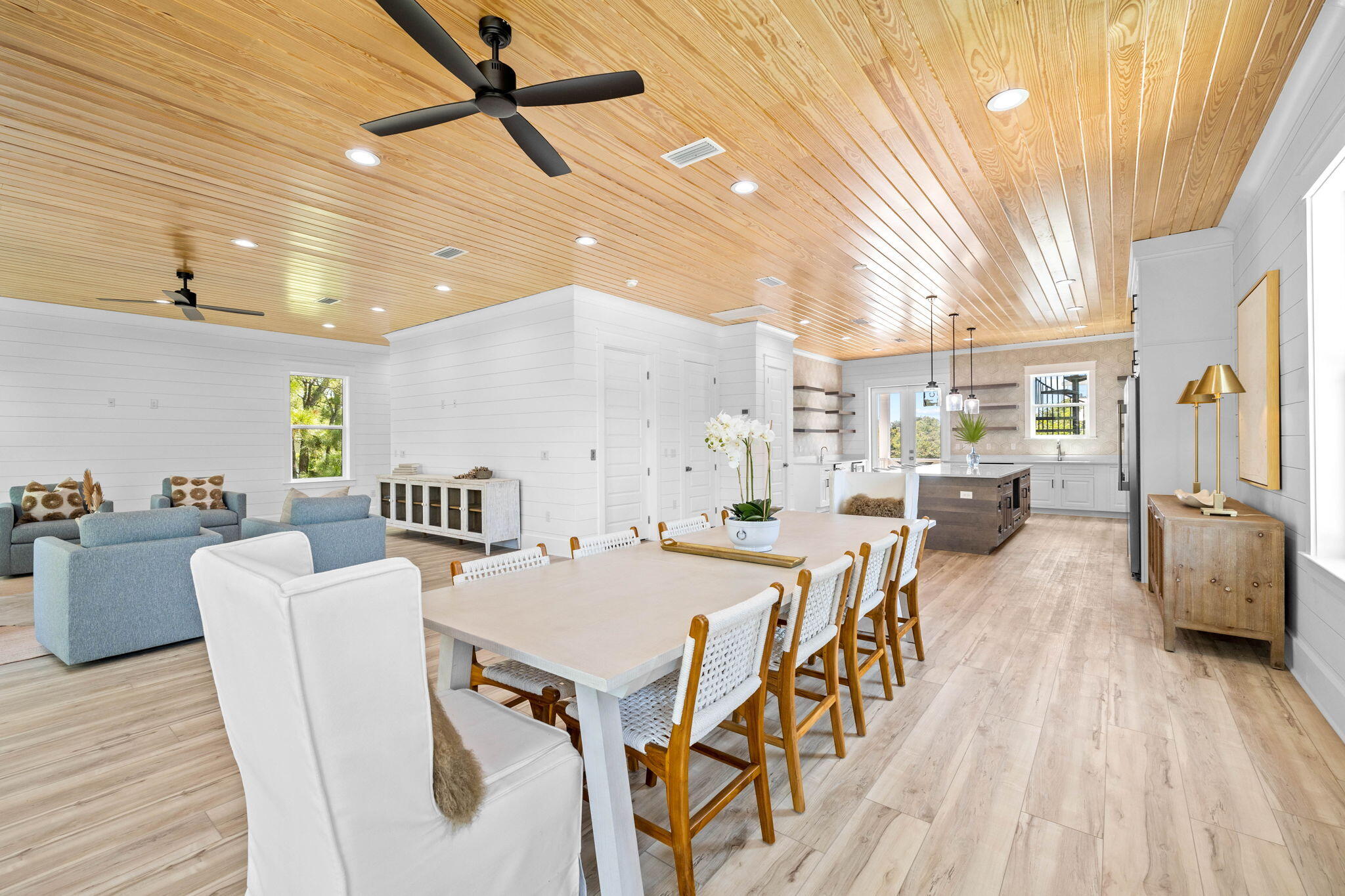 169 Baird Road Santa Rosa Beach, FL 32459 - Photo 21 of 93 a view of a dining room with furniture window and wooden floor