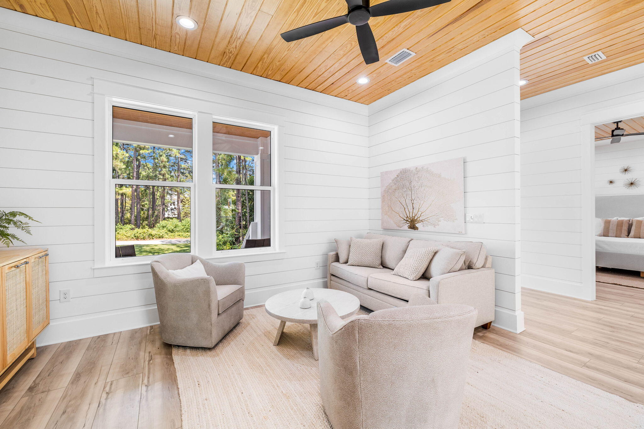 169 Baird Road Santa Rosa Beach, FL 32459 - Photo 52 of 93 a living room with furniture and a large window