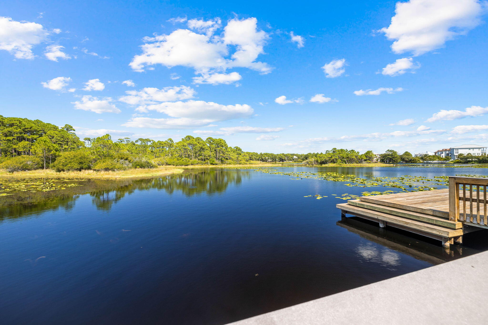 169 Baird Road Santa Rosa Beach, FL 32459 - Photo 91 of 93 a view of a lake with lawn chairs