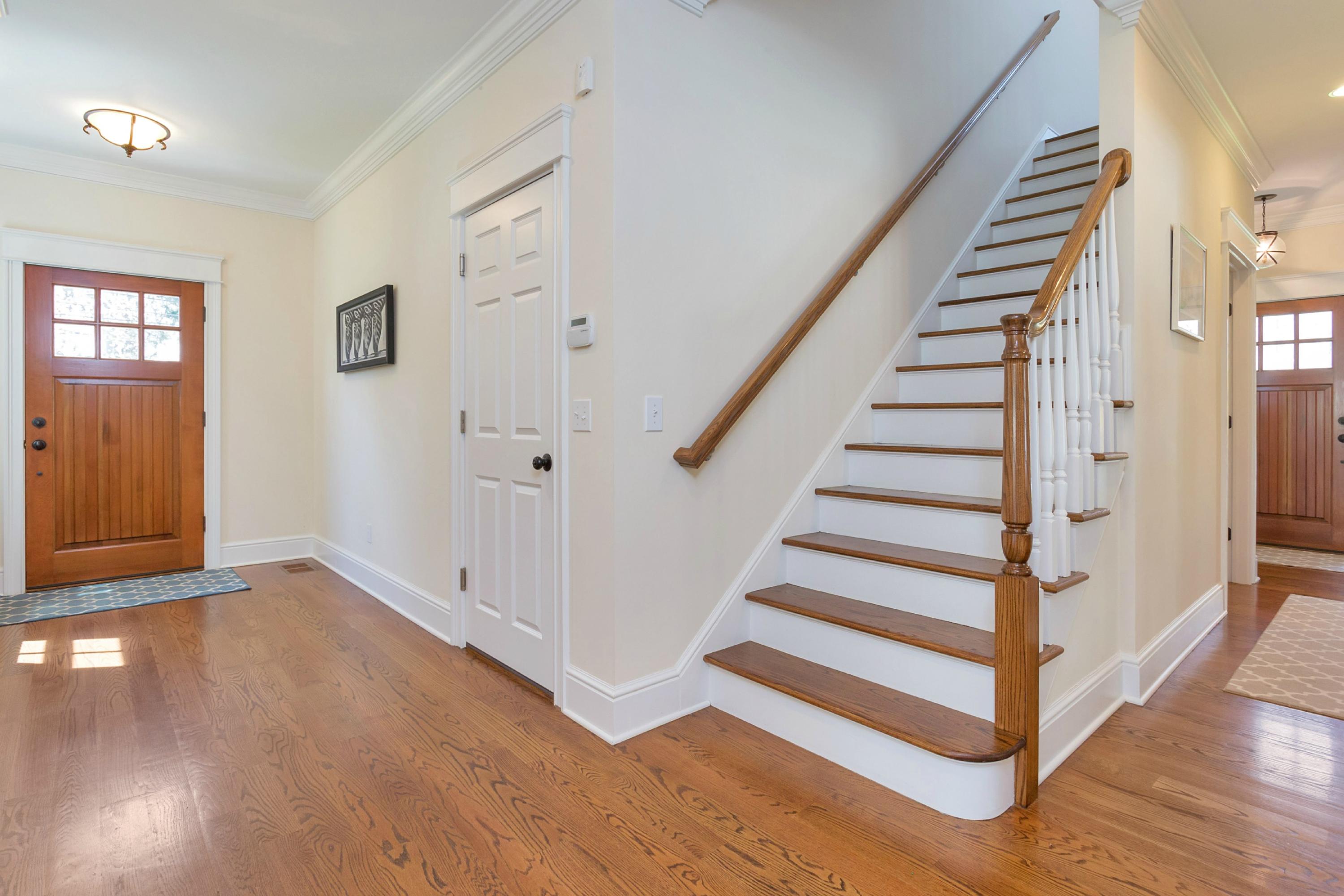 31 Edgewood Road Darien, CT 06820 - Photo 3 of 25 a view of entryway with wooden floor and stairs