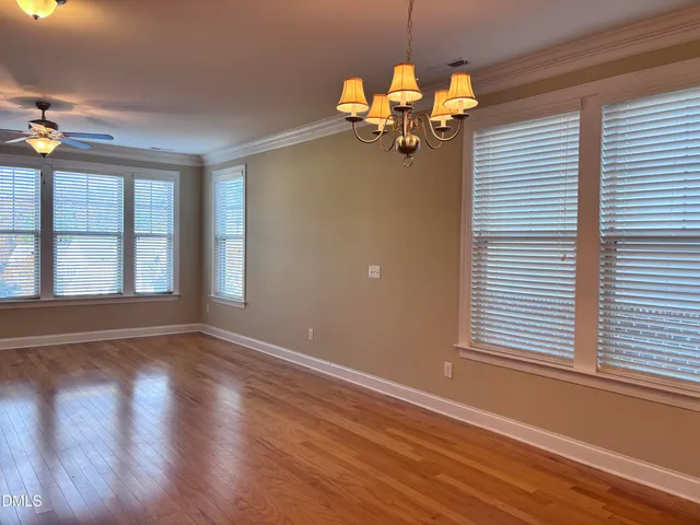 a view of a livingroom with a chandelier