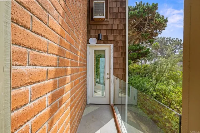 a view of a door of the house