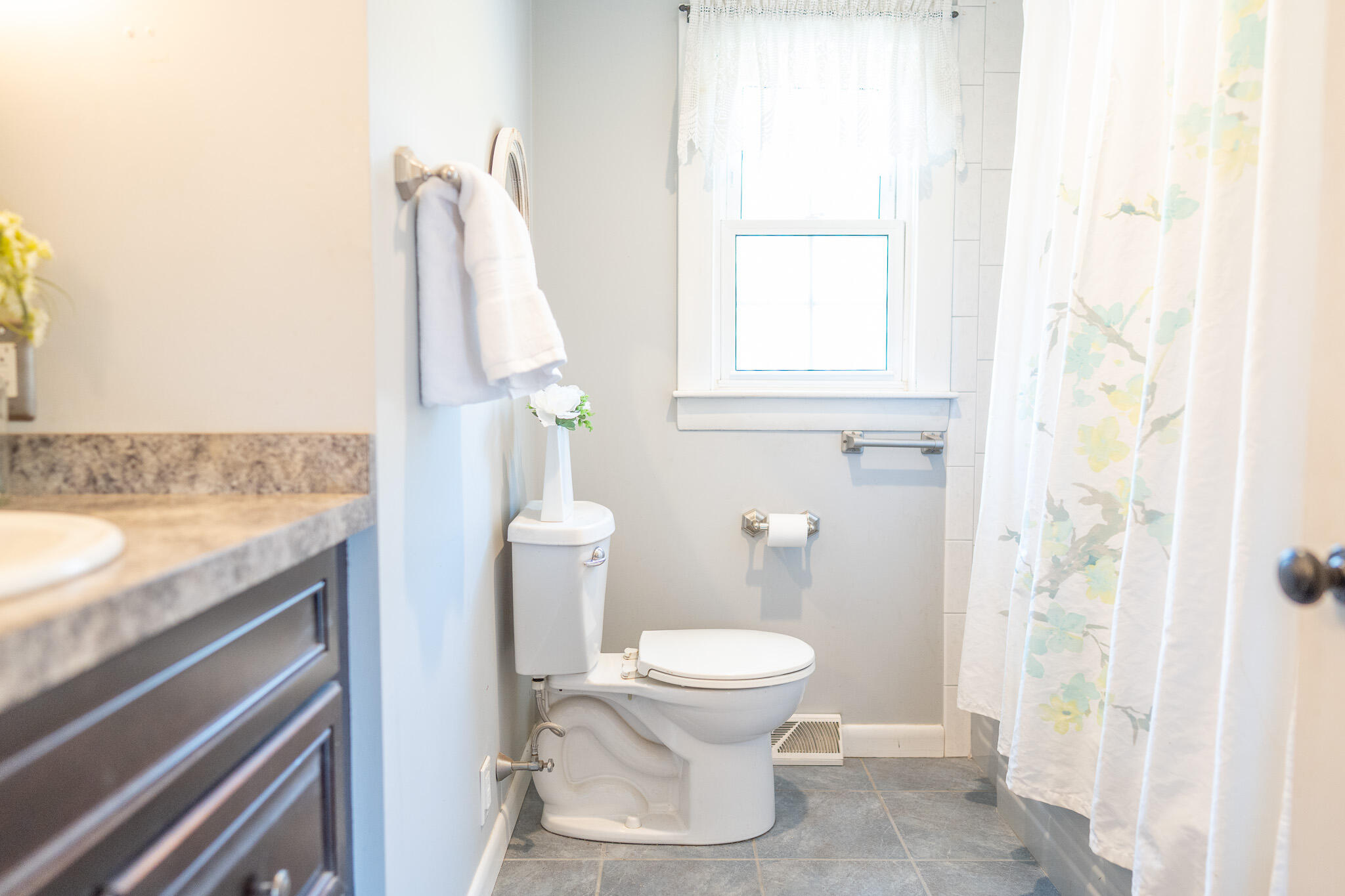 49 Monument View Road East Dennis, MA 02660 - Photo 45 of 52 a bathroom with a granite countertop sink toilet and shower