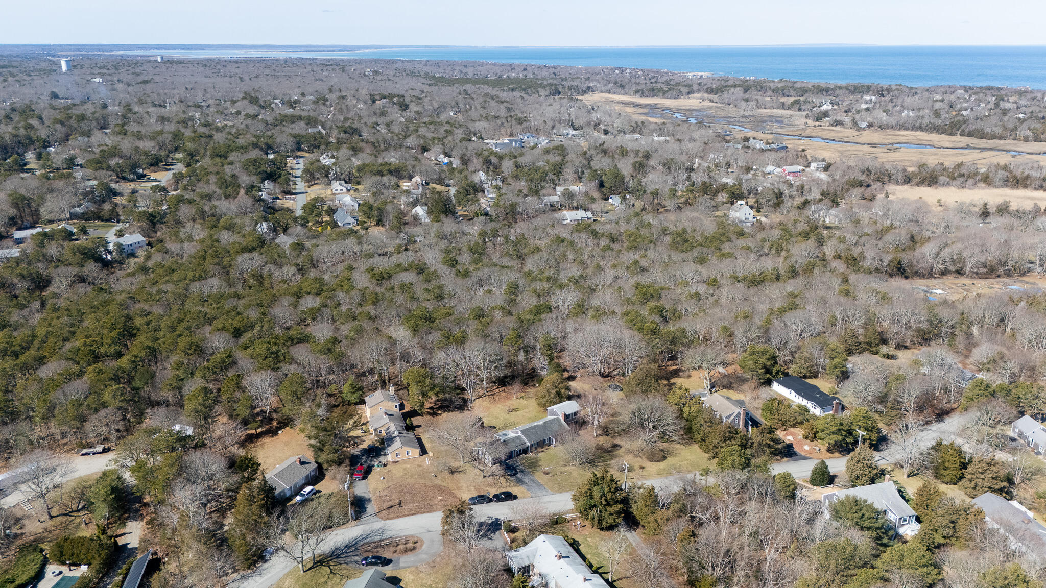 49 Monument View Road East Dennis, MA 02660 - Photo 8 of 52 Winter aerial with community gardens