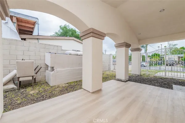 a view of a backyard of a house