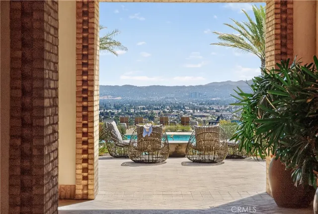 a view of a city with a lake